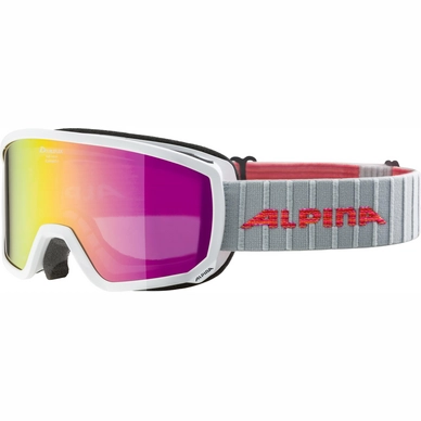 Masque de Ski Alpina Scarabeo S White MM Pink