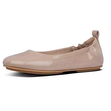 FitFlop Women Allegro Crinkle Patent Ballerina Taupe