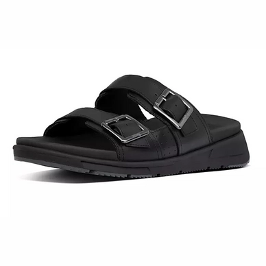 FitFlop Men Arlo Adjustable Slide Leather Black