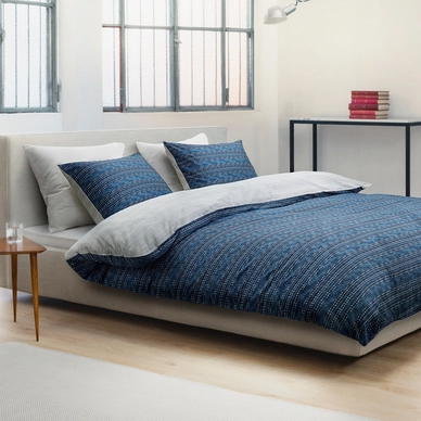 Housse de Couette Marc O'Polo Arvika Bleu Satin de Coton