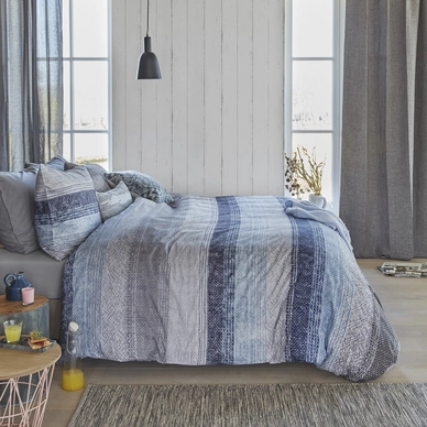 Parure de Lit Beddinghouse Manley Bleu Gris Coton