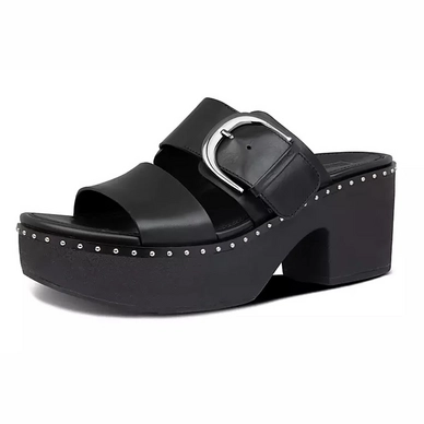 FitFlop Women Pilar Leather Clogs All Black