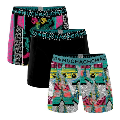 Boxershorts Muchachomalo Boom Bap Print Print Black Herren (3-teilig)
