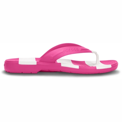 Slipper Crocs Beach Line Flip Fuchsia/White