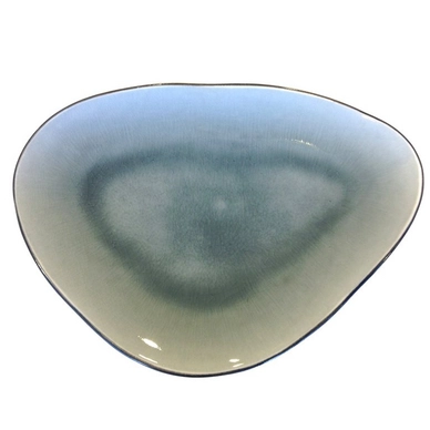 Teller Gastro Oval Grau Blau 22 cm (4-teilig)