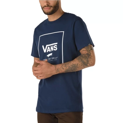 T-Shirt Vans Men Print Box SS Dress Blue Bay