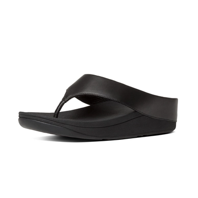 FitFlop Ringer Toe-Post Leather All Black