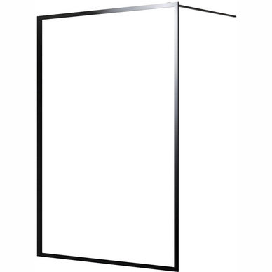 Douchewand Sealskin Contour Inloop A3 Mat Zwart 118 cm