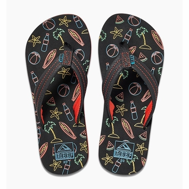 Slipper Reef Kids Ahi Glow Neon Beach