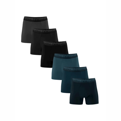 Boxershorts Muchachomalo Cotton Solid Black Grey Blue (6er Set)