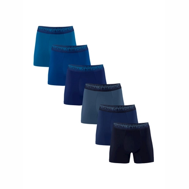 Boxershort Muchachomalo Men Cotton Solid Blue (6-Pack)