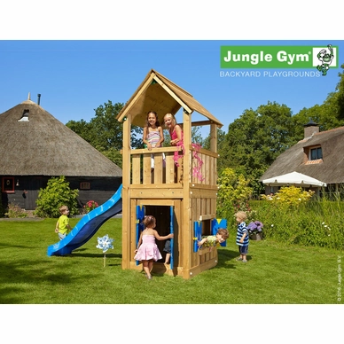 Speelset Jungle Gym Jungle Club + Playhouse 125 Blauw
