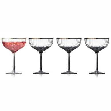 Cocktail Glass Lyngby Glass Palermo Gold 315 ml (4-pieces)