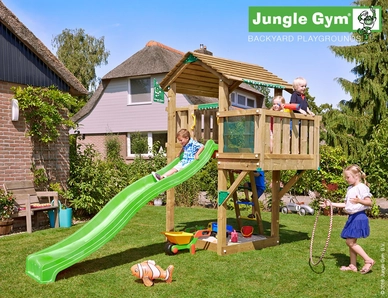 Speelset Jungle Gym Jungle Cottage + Balcony Groen