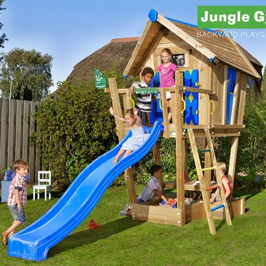 Speelset Jungle Gym Crazy Playhouse + Platform CXL Blauw
