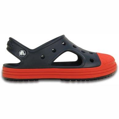 Clogs Schuhe Crocs Bump It Sandal Navy/Flame Kinder