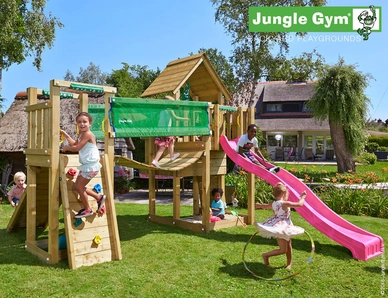 Speelset Jungle Gym Jungle Cubby + Bridge Fuchsia