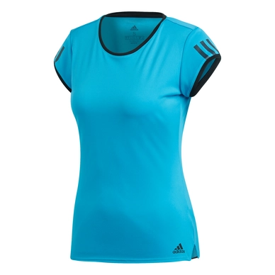 T-shirt de Tennis Adidas Women Club 3 Stripes Tee Shock Cyan
