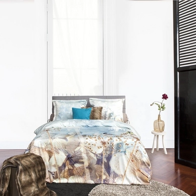 Dekbedovertrek Heckett & Lane Refined Ice Flowers Blauw Satijn