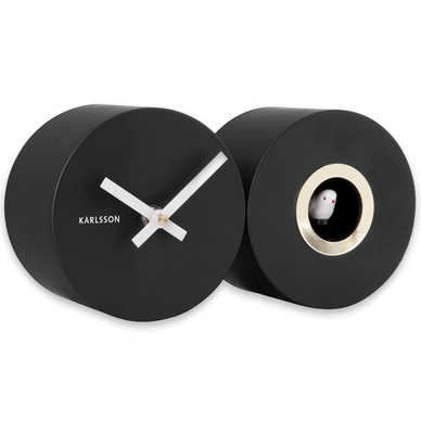 Clock Karlsson Duo Cuckoo Matt Black 26 x 13 cm 25