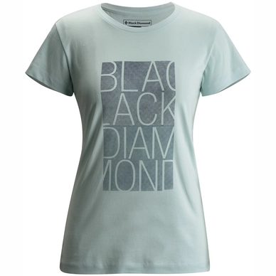 T-Shirt Black Diamond Women Ss Bd Block Tee Glacial Blue