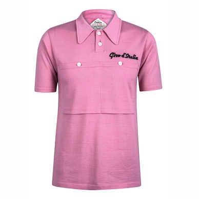 Fietsshirt Santini Eroica Short Sleeve Jersey Roze