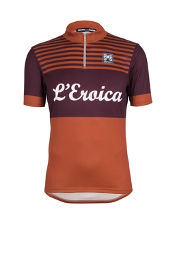 Fietsshirt Santini Eroica Short Sleeve Jersey Twyga Orange