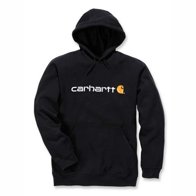 Trui Carhartt Men Signature Logo Hooded Sweatshirt Black