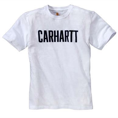 T-Shirt Carhartt Men Block Logo S/S White Blanc
