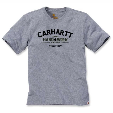 T-Shirt Carhartt Men Graphic Hard Work T-Shirt S/S Heather Grey