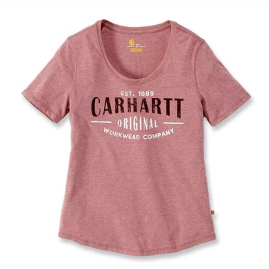 T-Shirt Carhartt Women Lockhart Script Graphic Brick Dust Heather
