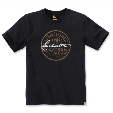 T-Shirt Carhartt Men Detroit Born Logo S/S Black