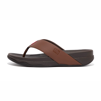 Tongs FitFlop Men Surfer Toe Post Smooth Cappuccino