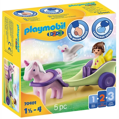 Playmobil 1.2.3. Einhornkutsche mit Fee 70401