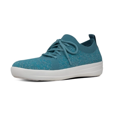 FitFlop F Sporty™ Uberknit Metallic Weave Metallic Teal Turquoise