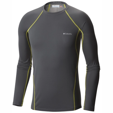Longsleeve Columbia Men Midweight Stretch Top Graphite Acid Yellow