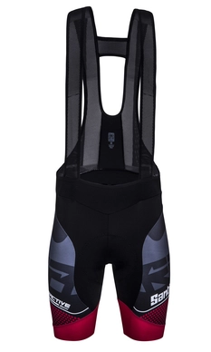 Fietsbroek Santini Interactive Bib-Shorts Mig Pad Red