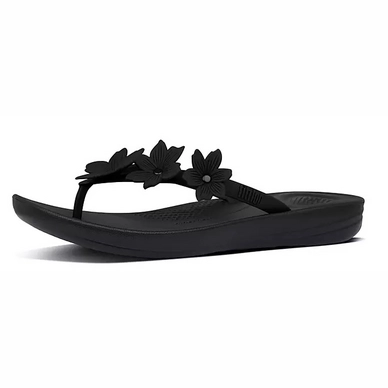 Zehentrenner FitFlop Iqushion Floral T All Black