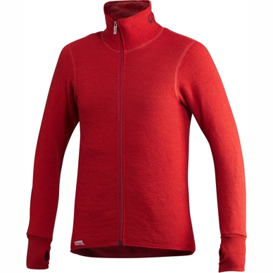 Sweatshirt Woolpower Full Zip Jacket 400 Autumn Red
