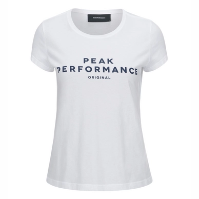 T-Shirt Peak Performance Logo Tee Short-Sleeved White Damen