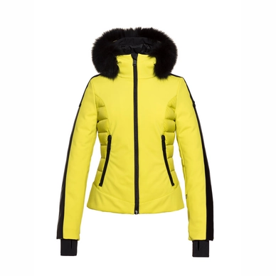 Ski Jacket Goldbergh Women Kaja Real Fox Fur Lime