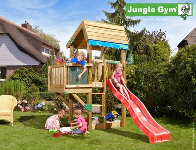 Speeltoren Jungle Gym Jungle Home + Balcony Rood