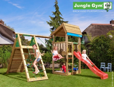 Speelset Jungle Gym Jungle House + Climb X'tra Rood