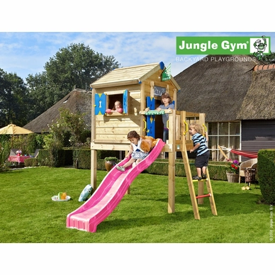 Speelset Jungle Gym Jungle Playhouse + Platform L Fuchsia