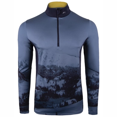 Skipullover KJUS Revel Printed Midlayer HZ Men Steel Blue/Deep Space