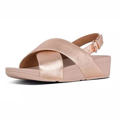 FitFlop Women Lulu Back-Strap Sandals Leather Rose Gold
