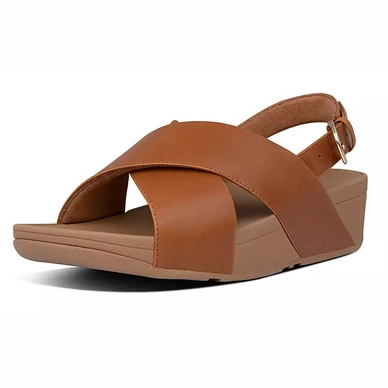 FitFlop Women Lulu Back-Strap Sandals Leather Light Tan