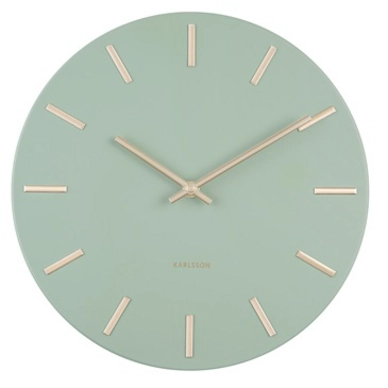 Clock Karlsson Charm Steel Jade Green Small