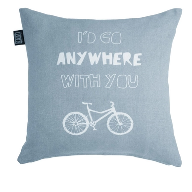 Sierkussen KAAT Amsterdam Anywhere Decoratiekussen Blauw Grijs (40 x 40 cm)