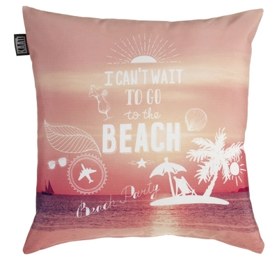 Coussin KAAT Amsterdam Beach Party Coral (45 x 45 cm)